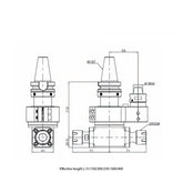 AGH  90-ER20C-2 Lightweight  Double head 90° Angle head - Big-tools Industrial Supply Tools for Metal Cutting